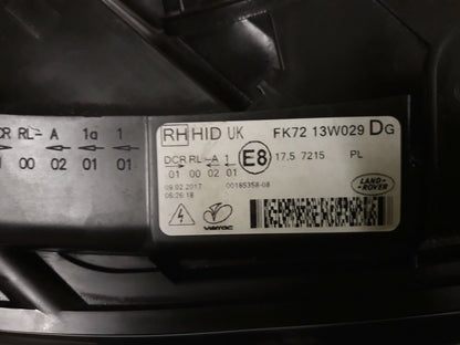 LAND ROVER DISCOVERY SPORT L550 DRIVER O/S Xenon HEADLIGHT FK7213W029DG