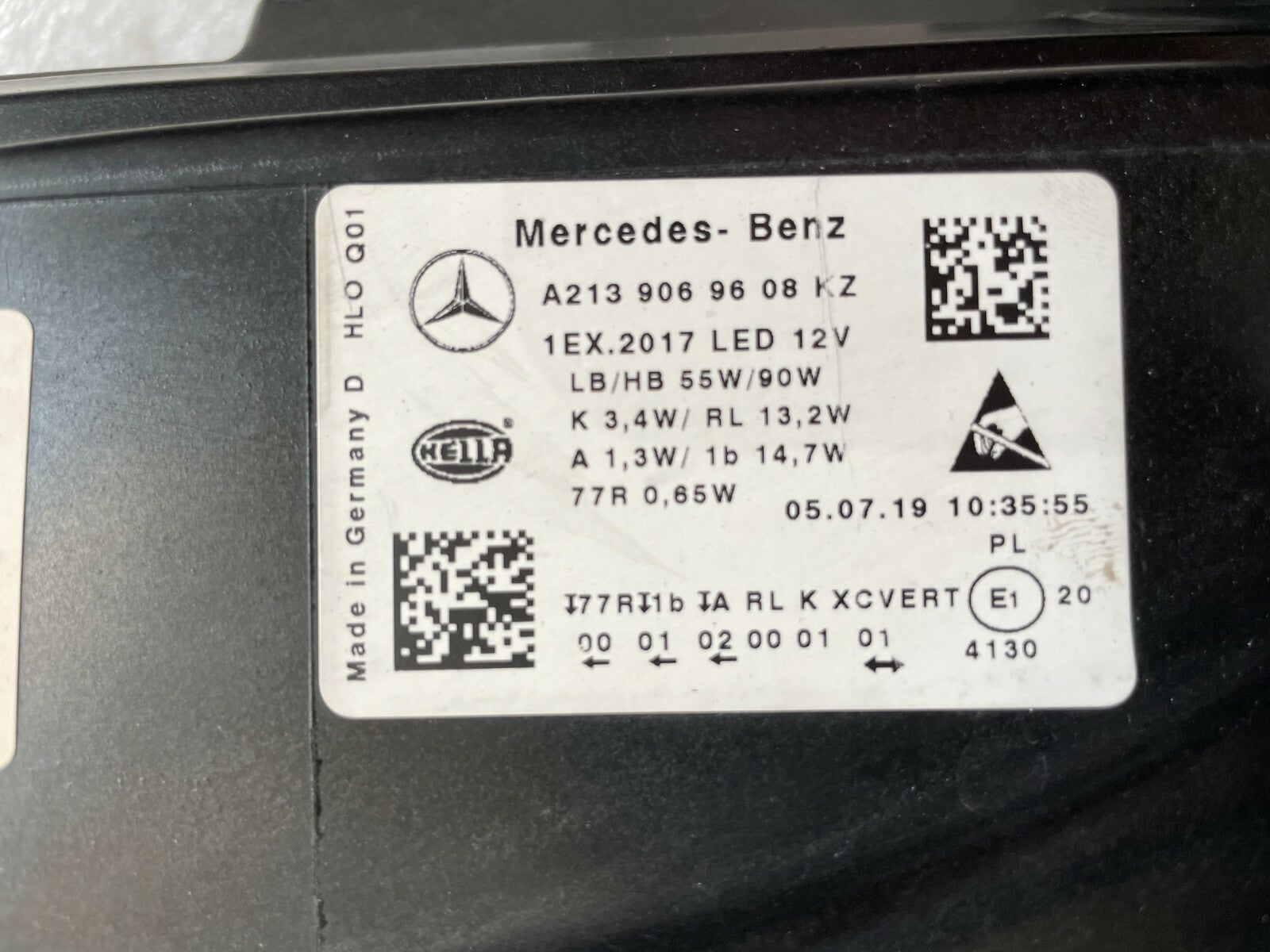 MERCEDES-BENZ E CLASS RH MULTIBEAM A2139069608KZ