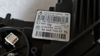 Genuine BMW 3 G20 G21  2018- On  F-LED Adaptive headlight  9481703  9481703-07RL