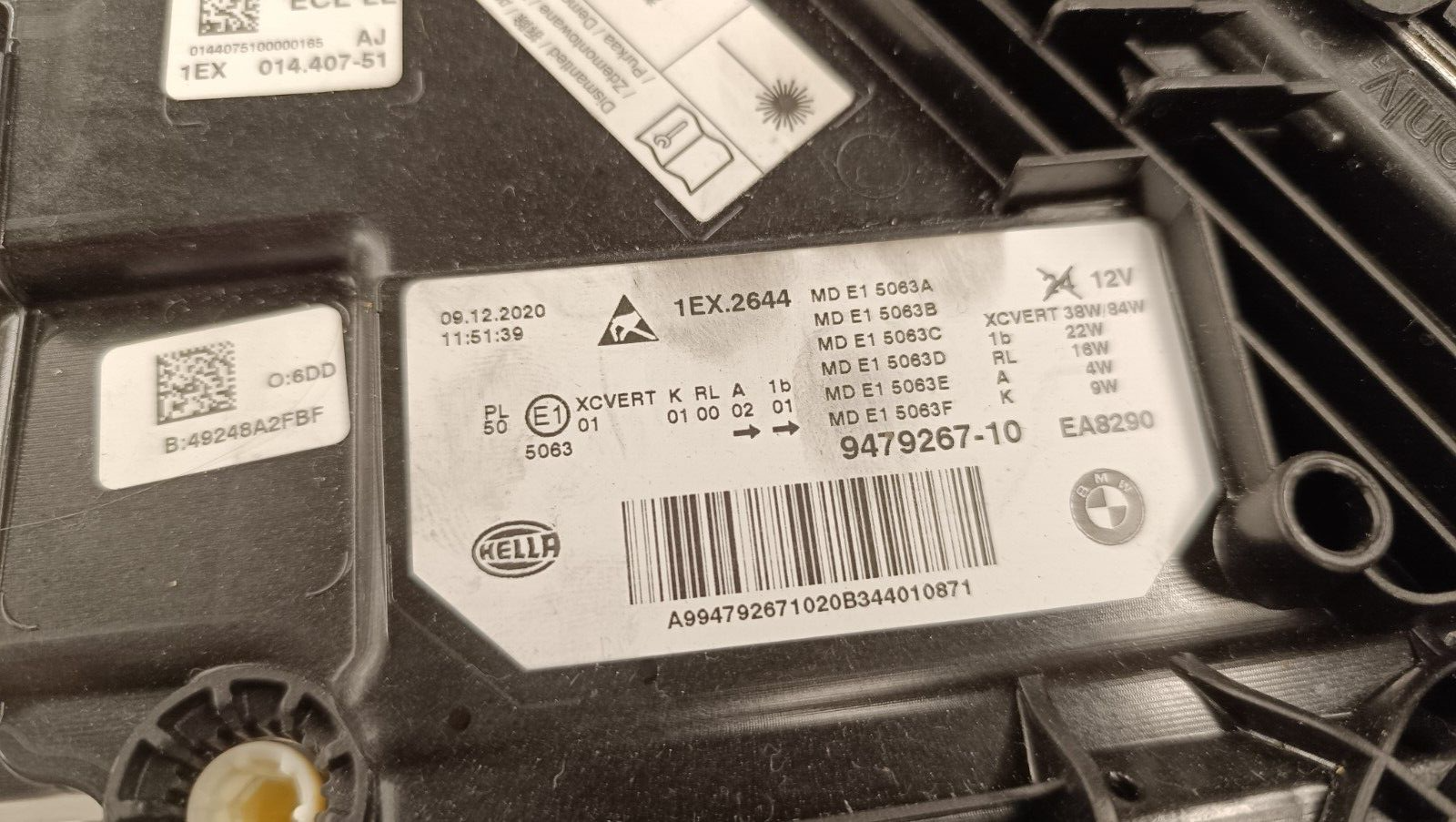 Genuine BMW 5 Series G30 FULL LED LASER Headlight 9479267  9479267-10