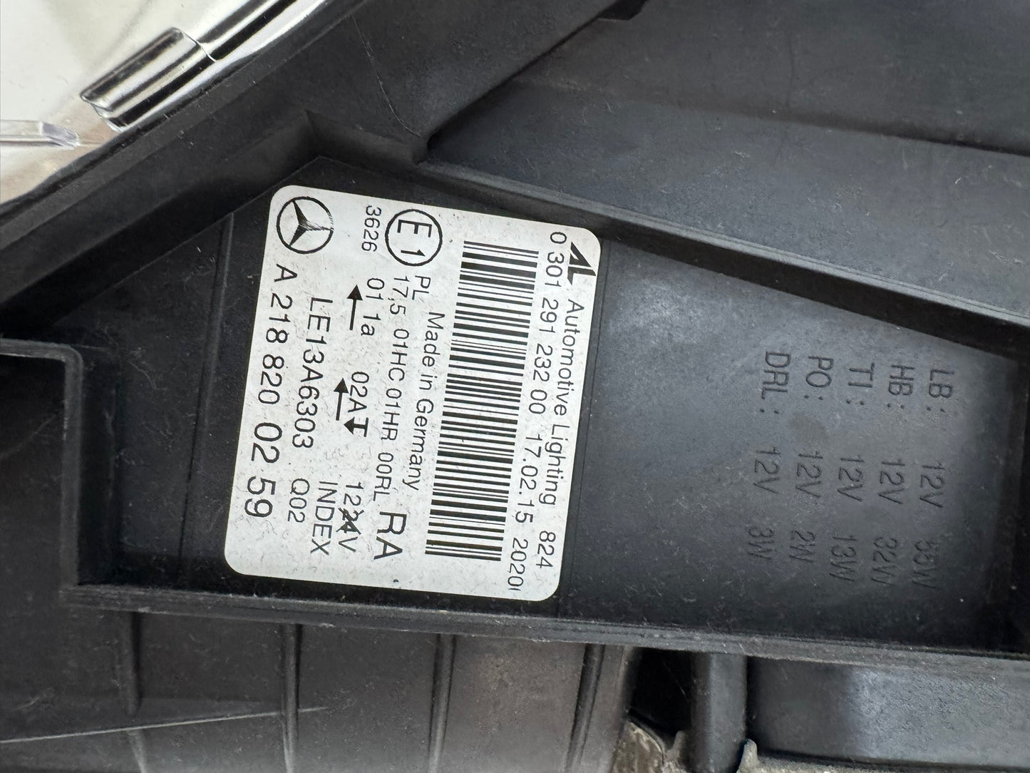 MERCEDES CLS C218  A218820 0259 RA
