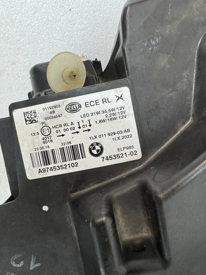 BMW 1 SERIES F20    7453521 -02  1LX01192903 AB